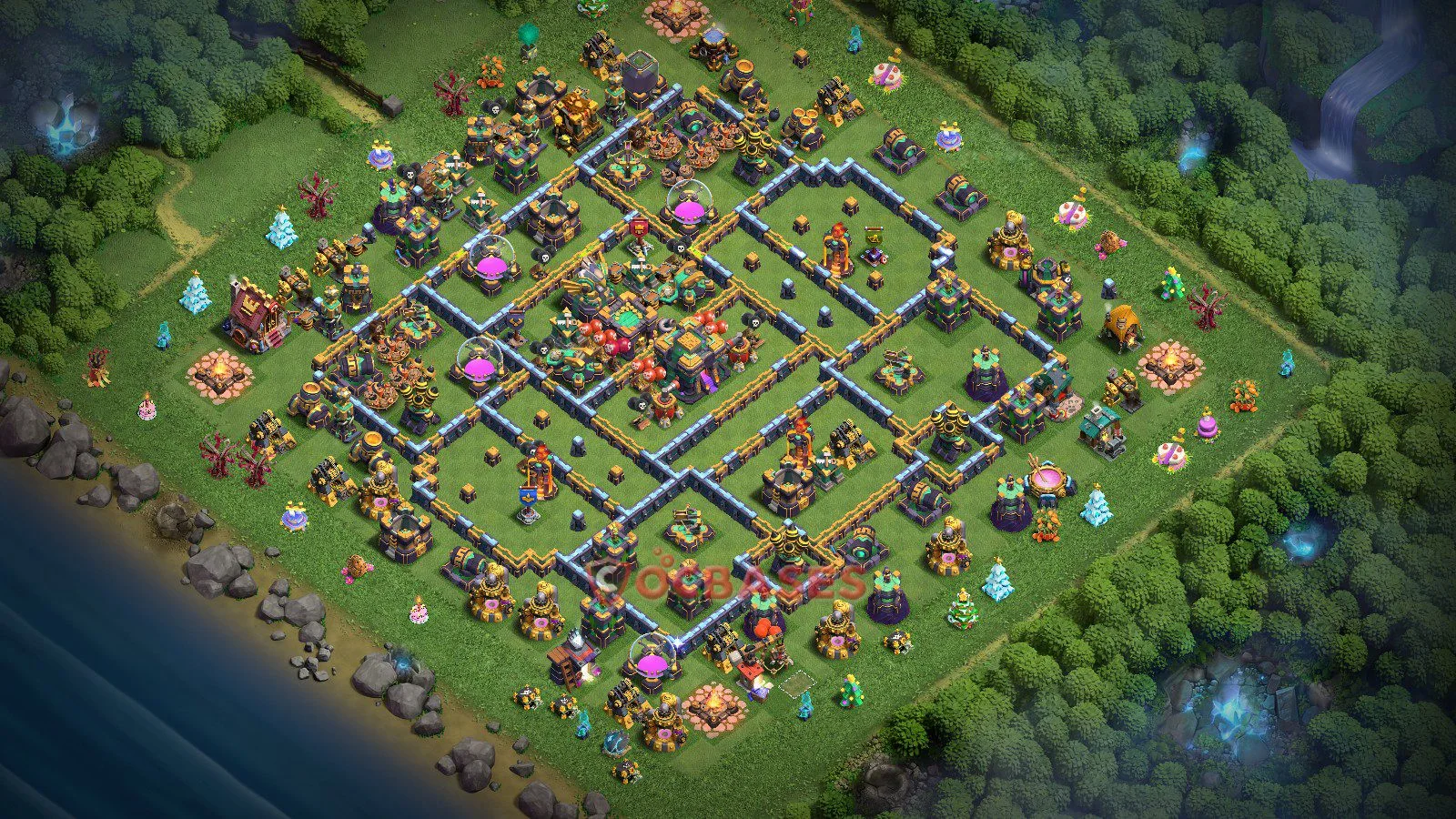 Trophy (Defense) Base TH14 with Link | Clash of Clans Bases | Layouts ID 7b42a