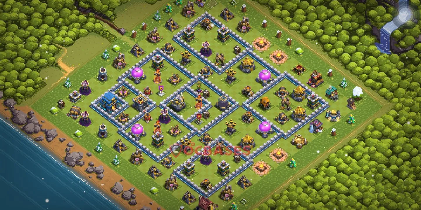 Trophy (Defense) Base TH12 with Link | Clash of Clans Bases | Layouts ID 7gdt8