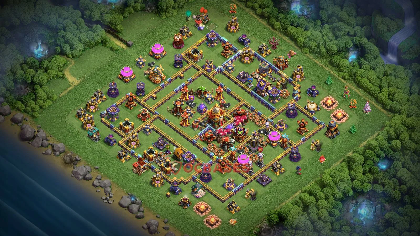 Trophy (Defense) Base TH16 with Link | Clash of Clans Bases | Layouts ID 7tuoz