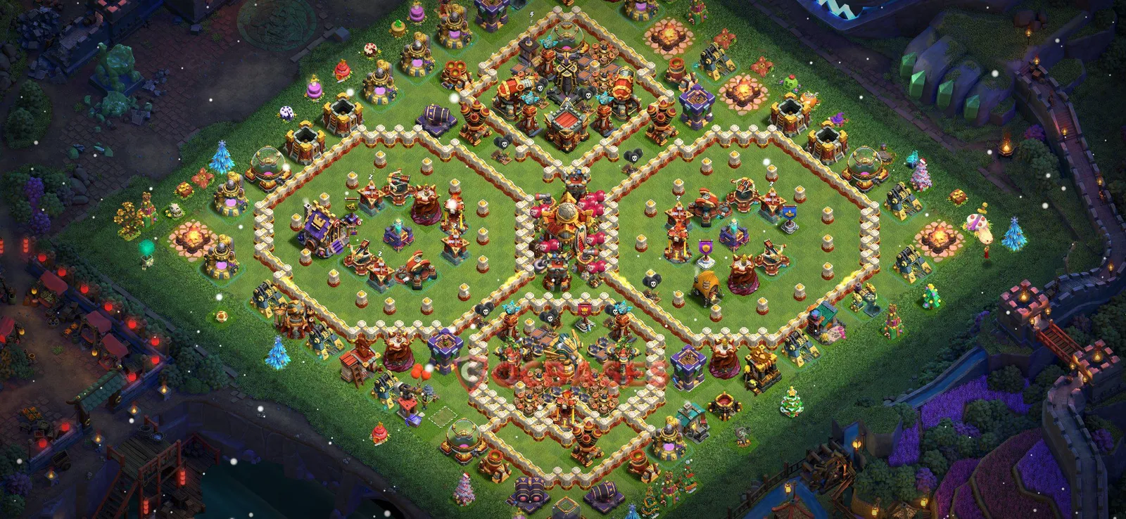 Trophy (Defense) Base TH16 with Link | Clash of Clans Bases | Layouts ID 8sv0w