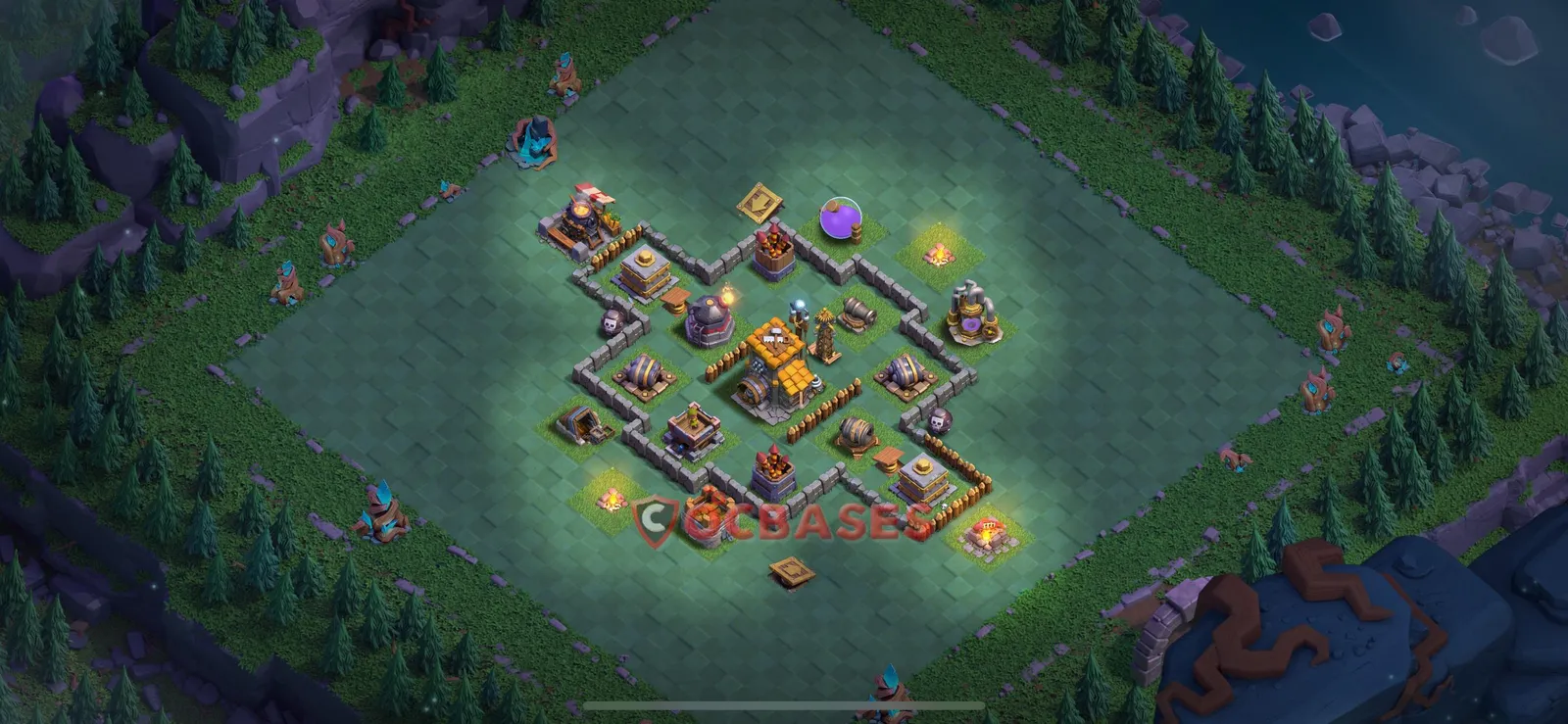 Trophy (Defense) Base BH7 with Link | Clash of Clans Bases | Layouts ID 97y99