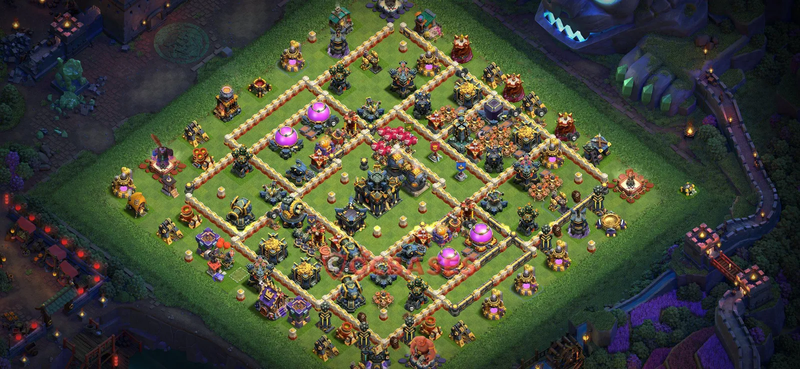Trophy (Defense) Base TH17 - Clash of Clans Town Hall 17 Layout Link Trophy (Defense) Base TH17 - Clash of Clans Town Hall 17 TROPHY Base Layout with Copy Link 2026