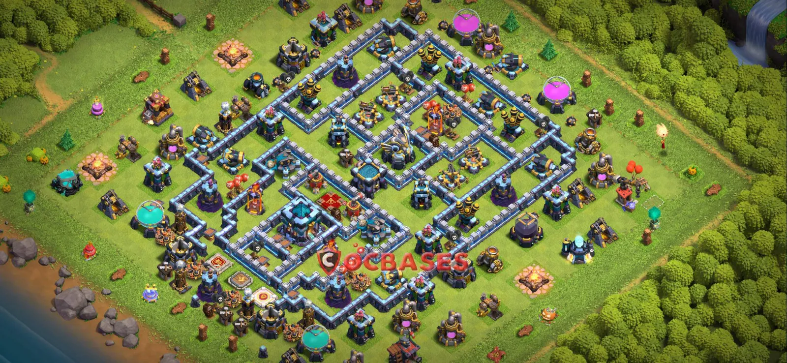 Trophy (Defense) Base TH13 with Link | Clash of Clans Bases | Layouts ID 9c2bf
