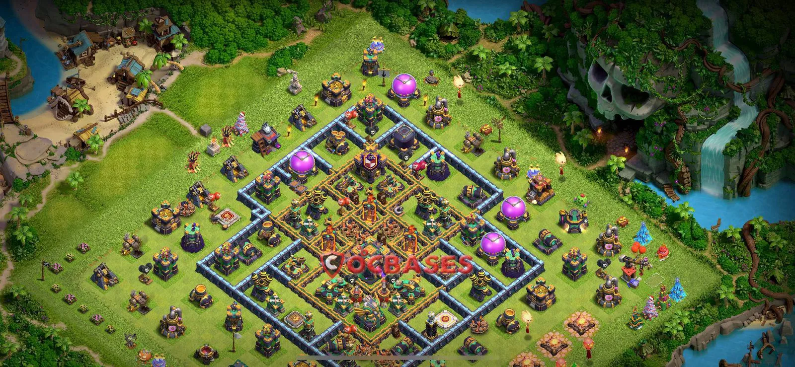 Trophy (Defense) Base TH14 with Link | Clash of Clans Bases | Layouts ID 9h6s6