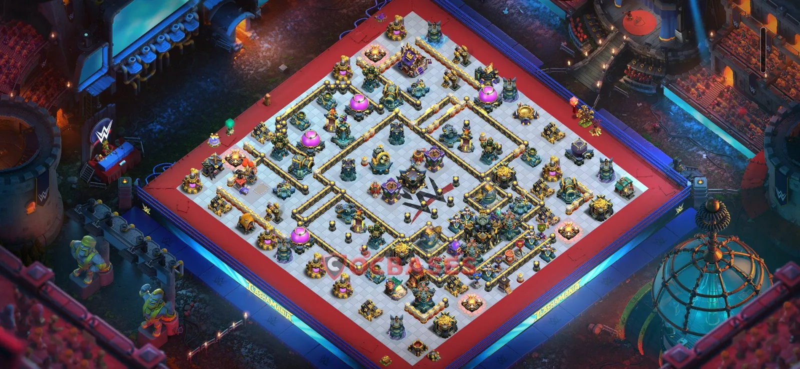 Trophy (Defense) Base TH17 with Link | Clash of Clans Bases | Layouts ID b07nj