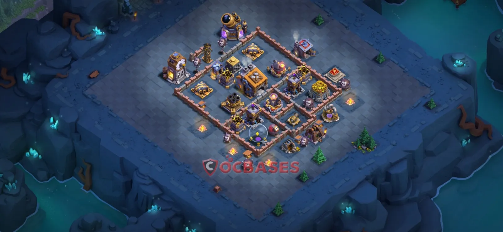 Trophy (Defense) Base BH9 - Clash of Clans Layout Trophy (Defense) Base BH9 - Clash of Clans Builder Hall 9 Layout with Link
