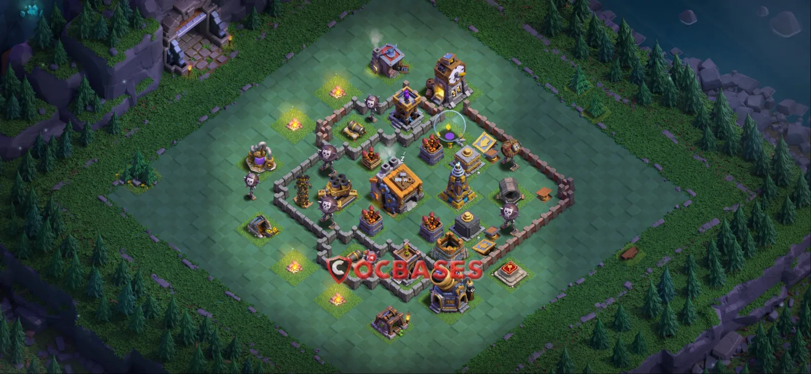 Trophy (Defense) Base BH9 with Link | Clash of Clans Bases | Layouts ID cnh8b