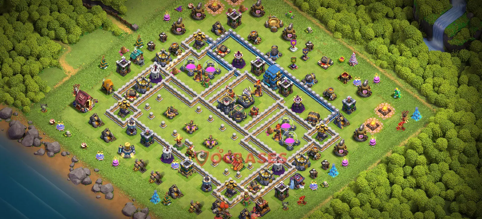 Trophy (Defense) Base TH12 with Link | Clash of Clans Bases | Layouts ID crn9e