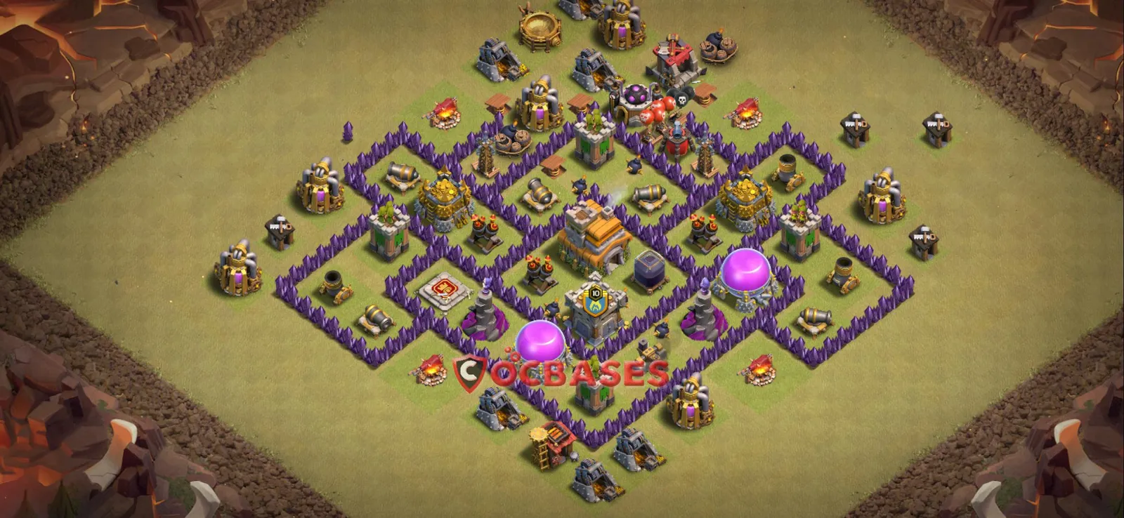 Trophy (Defense) Base TH7 with Link | Clash of Clans Bases | Layouts ID cvaz8