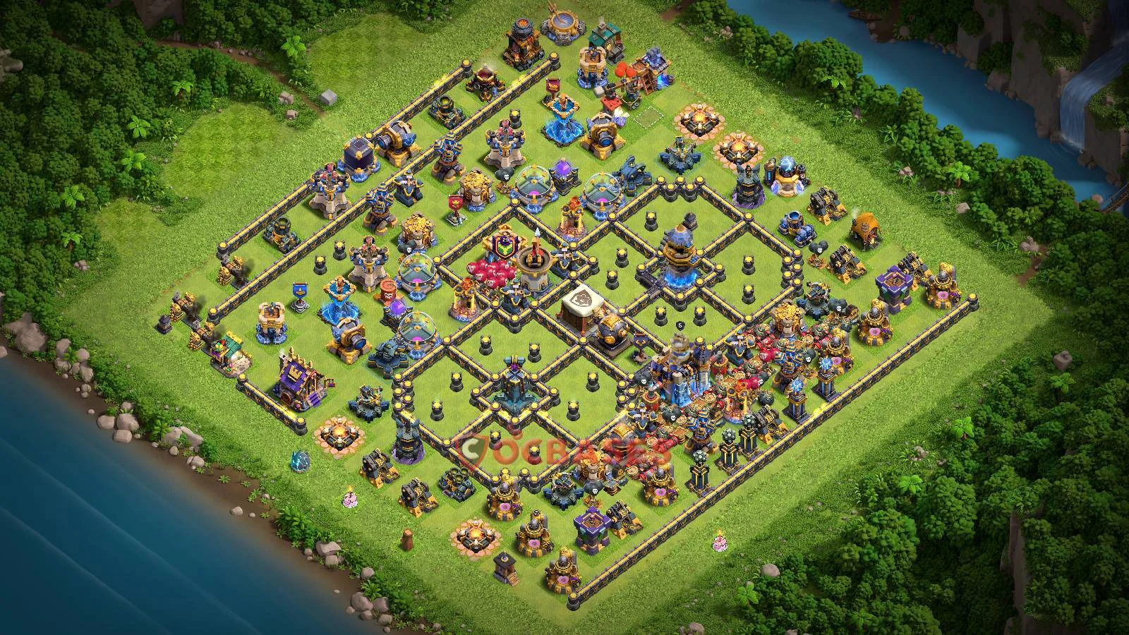 Trophy (Defense) Base TH18 with Link | Clash of Clans Bases | Layouts ID cxs14