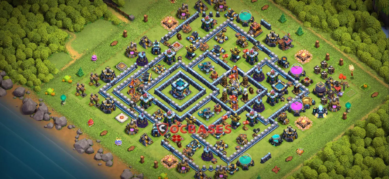 Trophy (Defense) Base TH13 with Link | Clash of Clans Bases | Layouts ID d5xqf