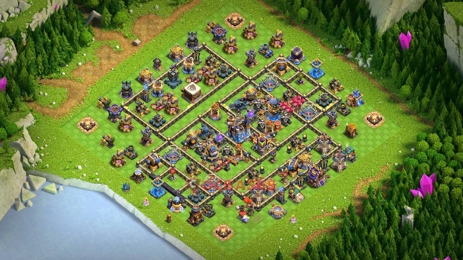 Trophy (Defense) Base TH18 with Link | Clash of Clans Bases | Layouts ID dawvf