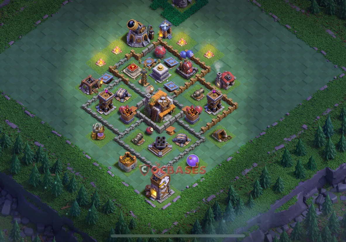 Trophy (Defense) Base BH5 with Link | Clash of Clans Bases | Layouts ID dyl89