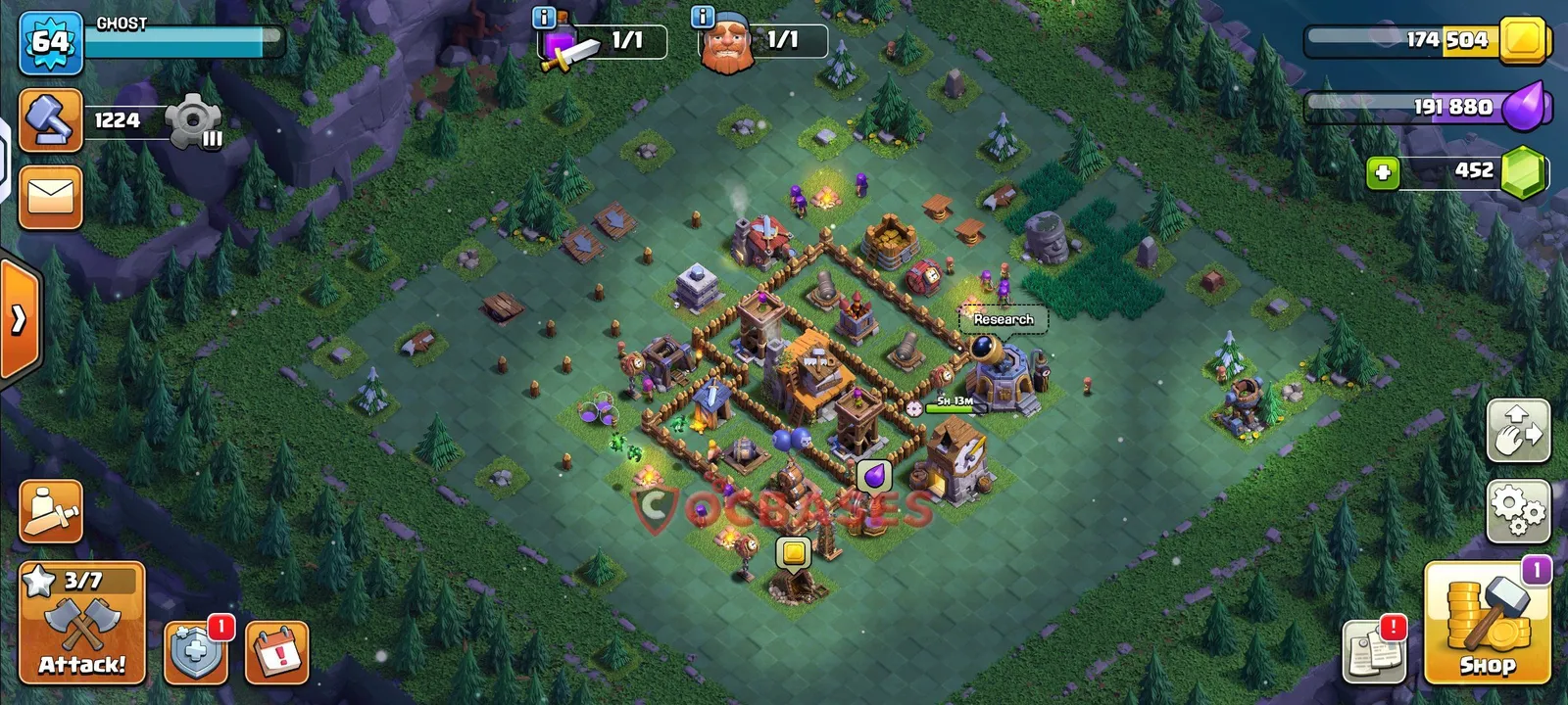 Trophy (Defense) Base BH4 with Link | Clash of Clans Bases | Layouts ID e200f