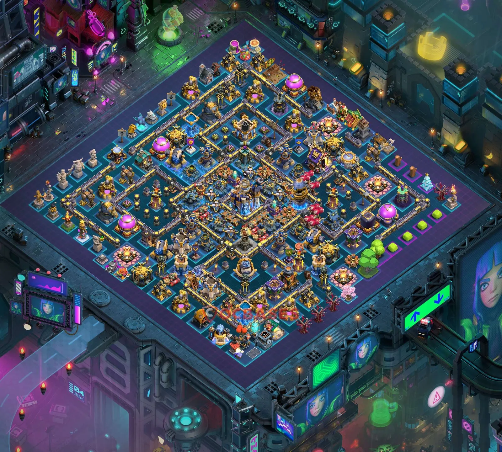 Trophy (Defense) Base TH18 with Link | Clash of Clans Bases | Layouts ID eyies