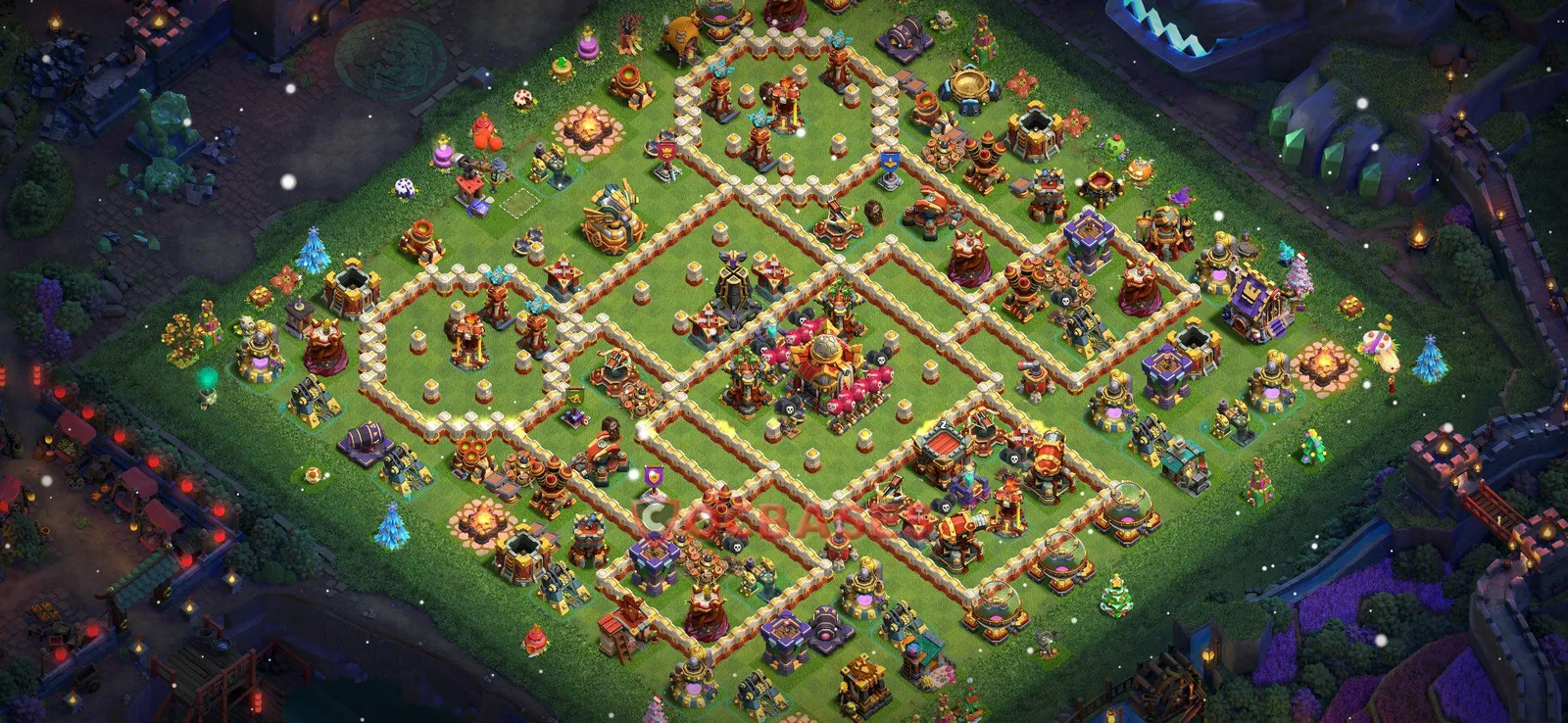 Trophy (Defense) Base TH16 with Link | Clash of Clans Bases | Layouts ID fikcu