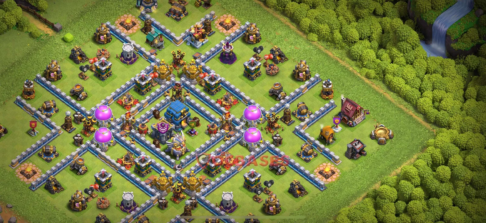 Trophy (Defense) Base TH12 with Link | Clash of Clans Bases | Layouts ID fye5i