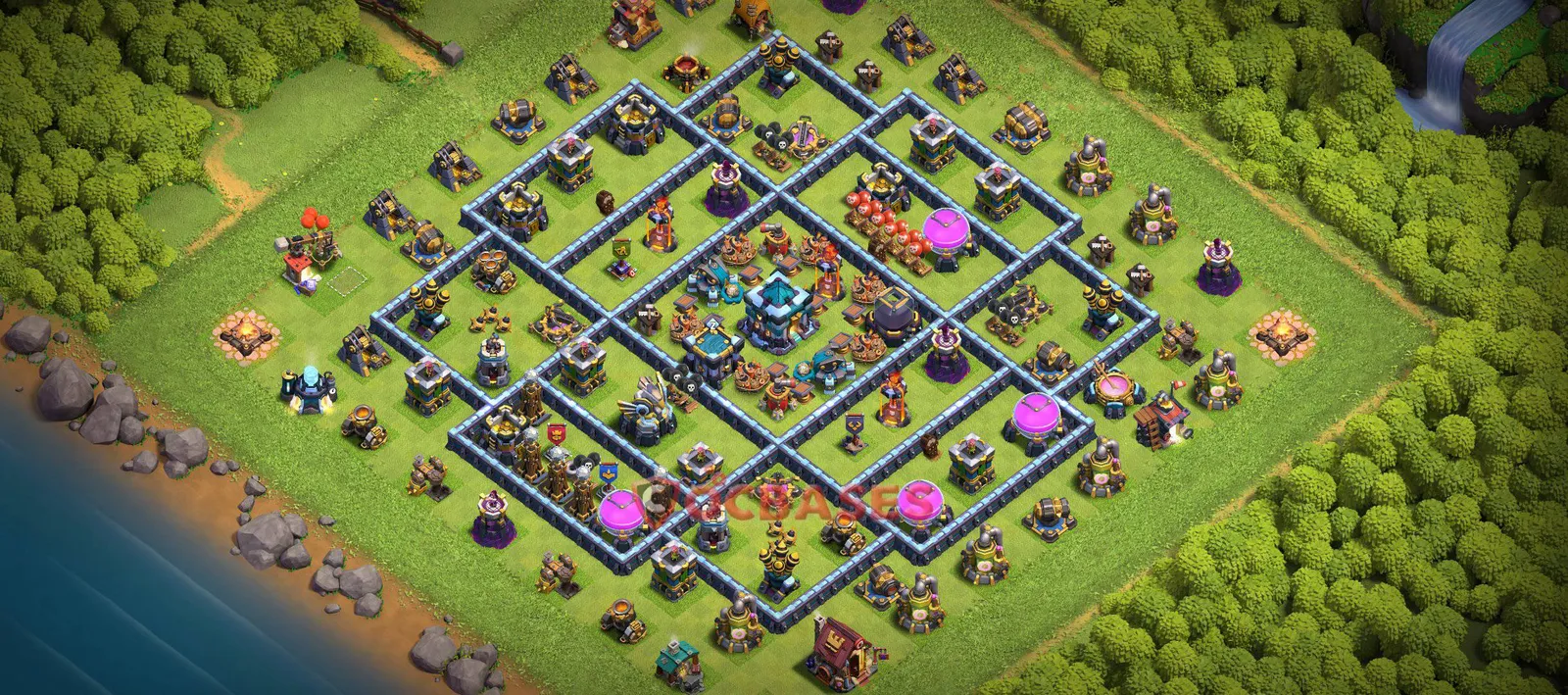 Trophy (Defense) Base TH13 with Link | Clash of Clans Bases | Layouts ID g2hor