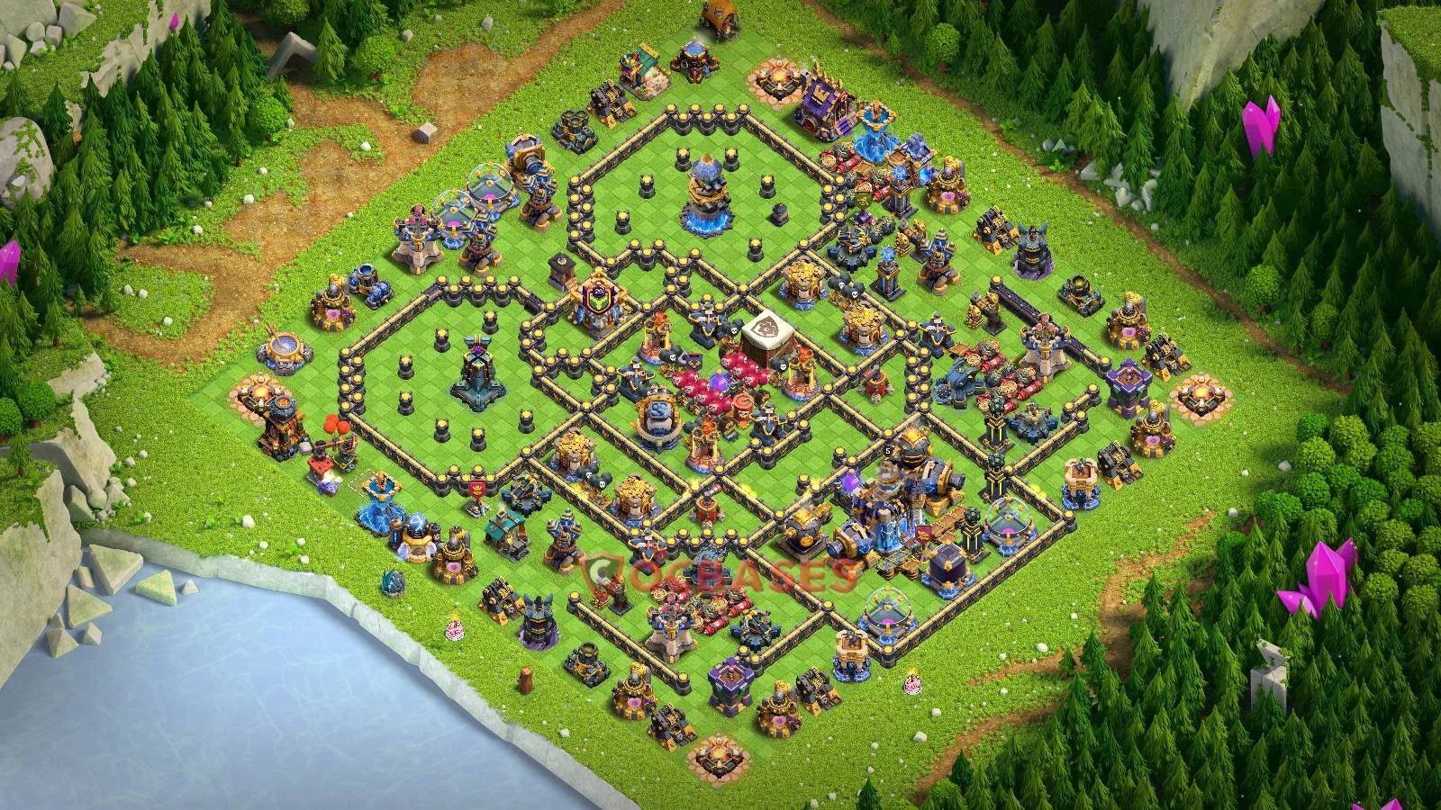 Trophy (Defense) Base TH18 - Clash of Clans Town Hall 18 Layout with Link