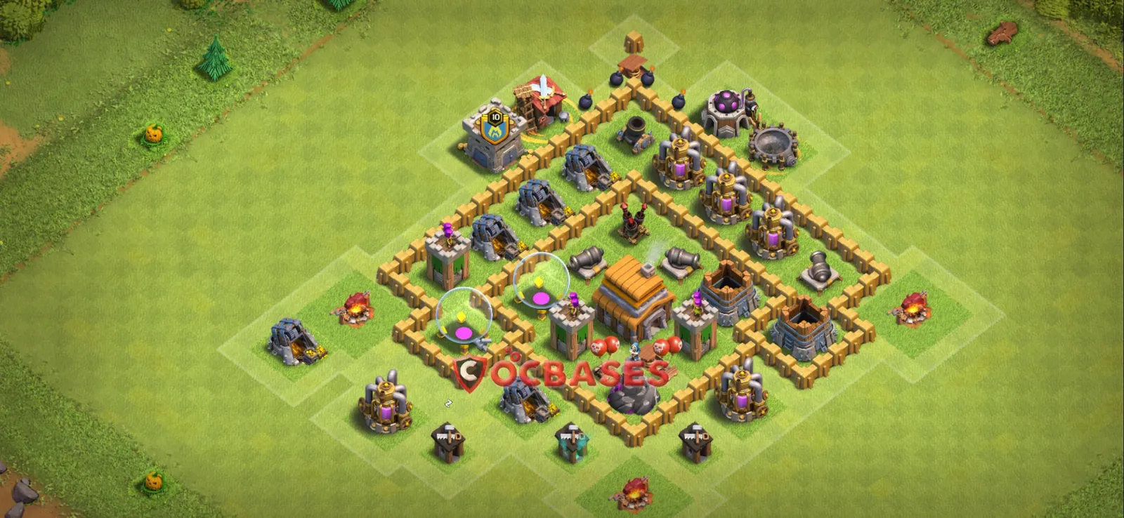 Trophy (Defense) Base TH5 with Link | Clash of Clans Bases | Layouts ID hcdlk