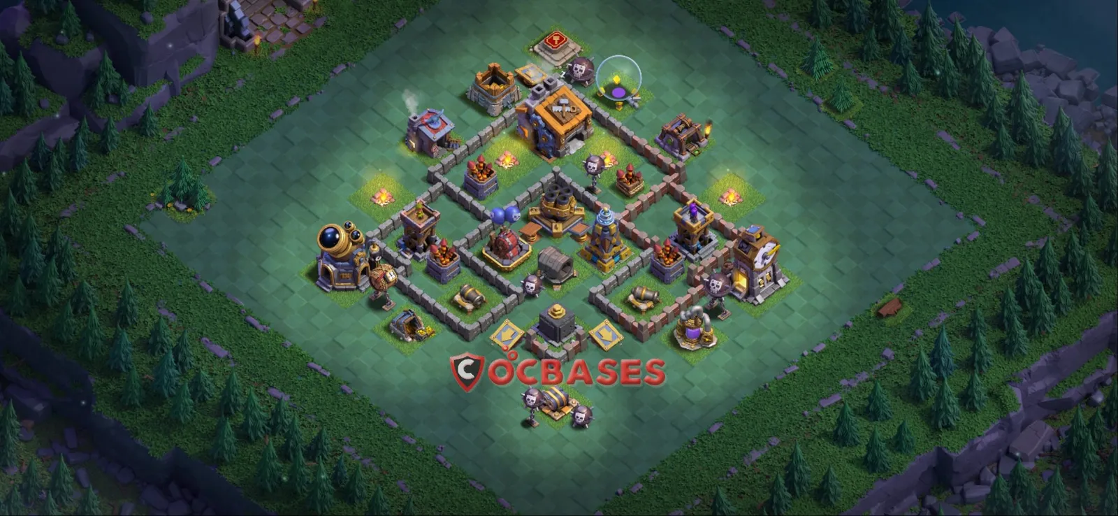 Trophy (Defense) Base BH9 with Link | Clash of Clans Bases | Layouts ID ho8m3