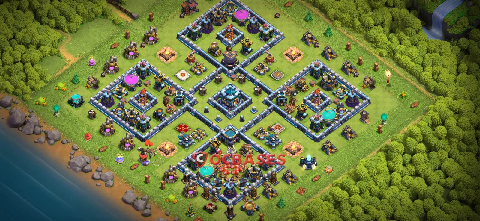 Trophy (Defense) Base TH13 with Link | Clash of Clans Bases | Layouts ID hvuks