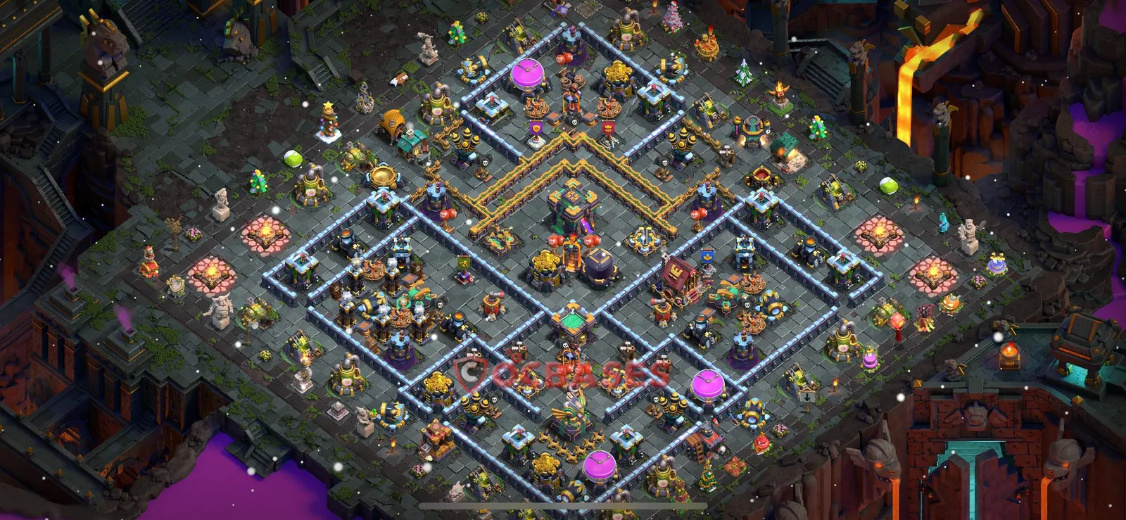 Trophy (Defense) Base TH14 with Link | Clash of Clans Bases | Layouts ID i2at2