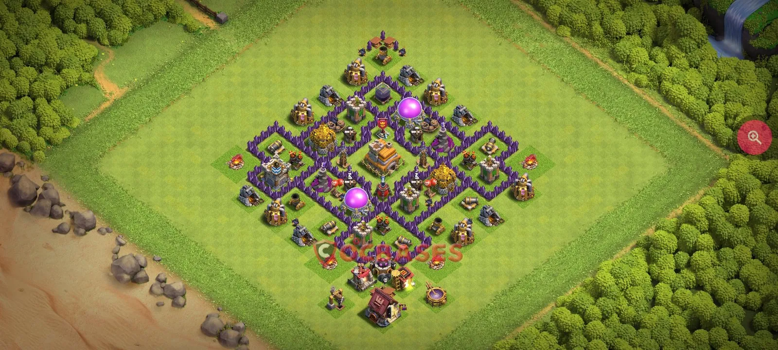 Trophy (Defense) Base TH7 with Link | Clash of Clans Bases | Layouts ID ia5oe