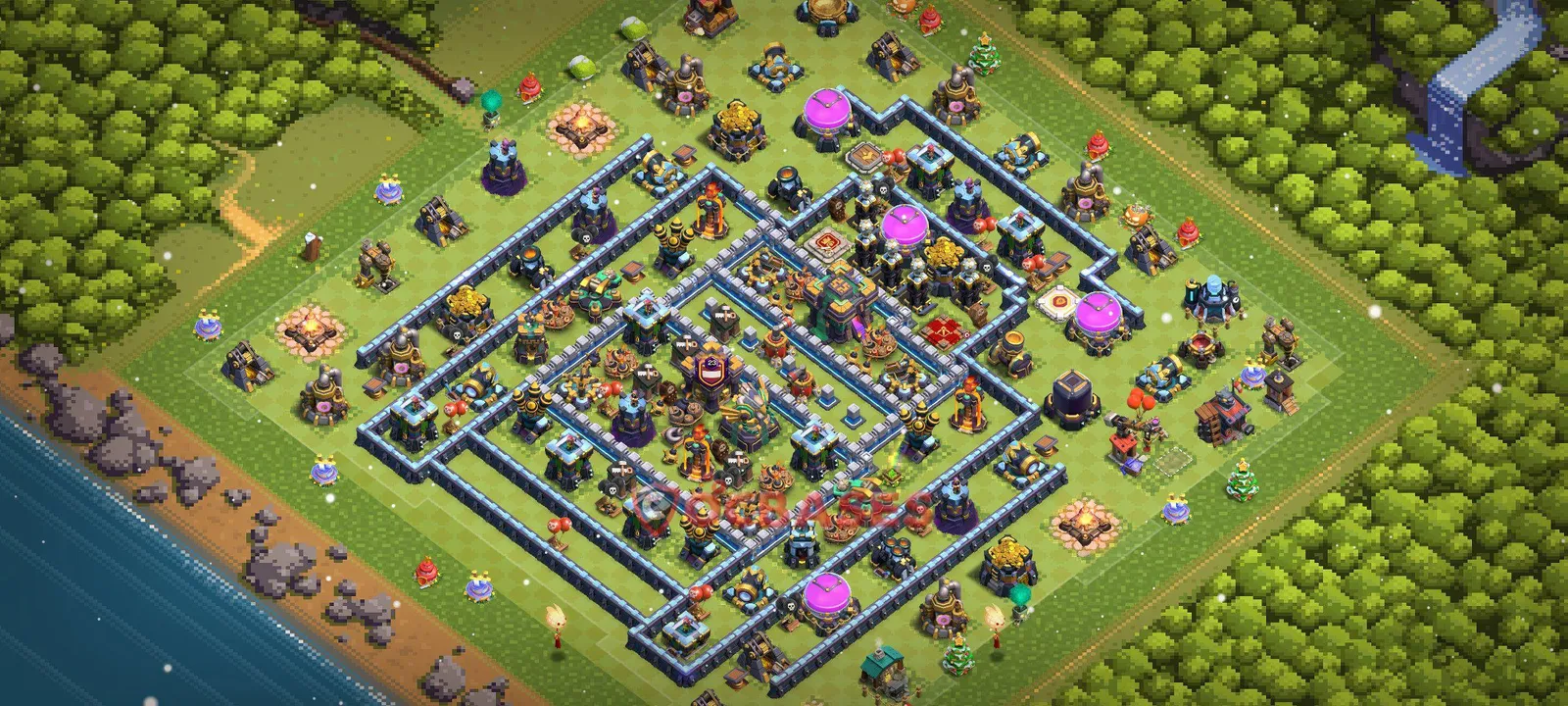 Trophy (Defense) Base TH14 with Link | Clash of Clans Bases | Layouts ID id37w