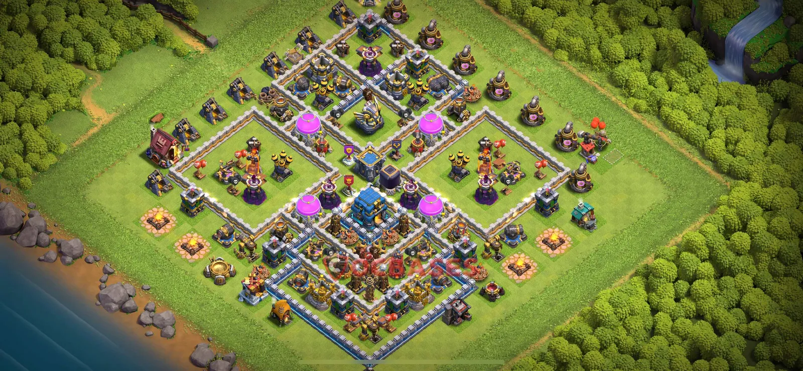 Trophy (Defense) Base TH12 with Link | Clash of Clans Bases | Layouts ID iiaxj