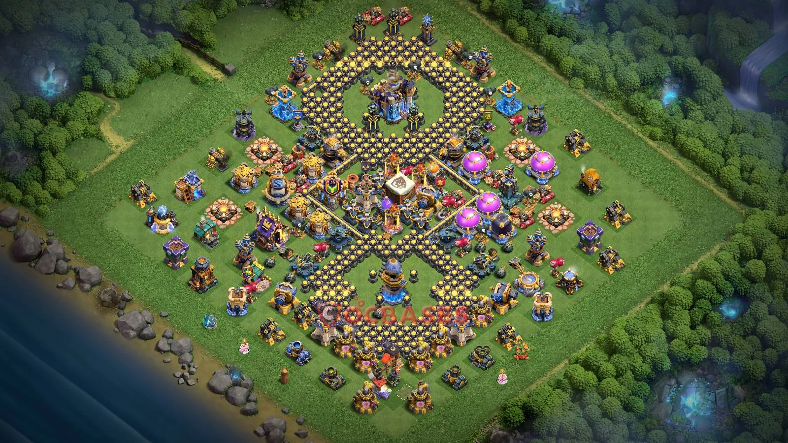 Trophy (Defense) Base TH18 with Link | Clash of Clans Bases | Layouts ID ivfsv