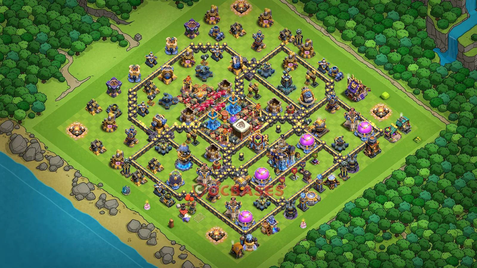 Trophy (Defense) Base TH18 - Clash of Clans Town Hall 18 Layout Link Trophy (Defense) Base TH18 - Clash of Clans Town Hall 18 TROPHY Base Layout with Copy Link 2026
