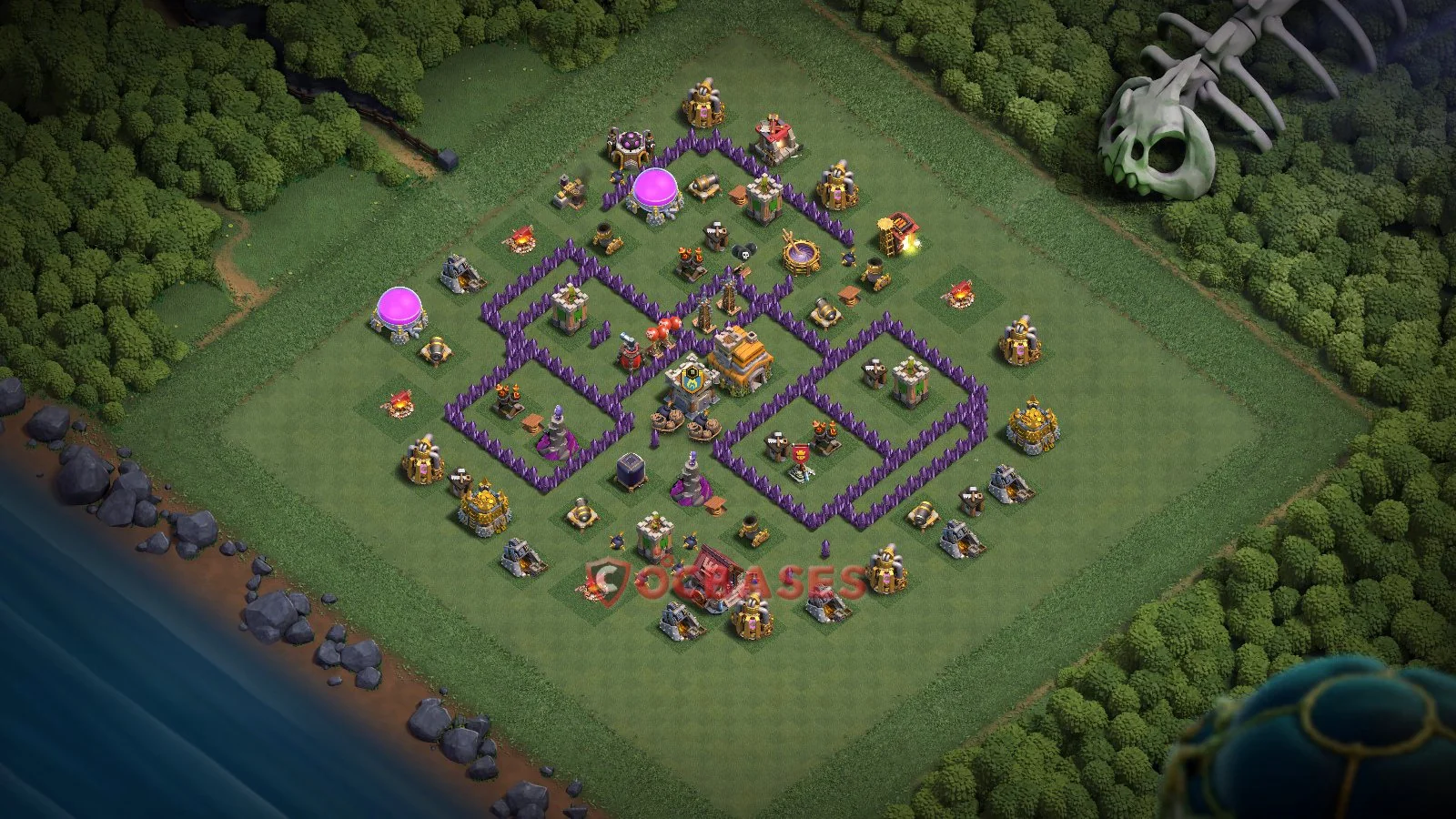Trophy (Defense) Base TH7 with Link | Clash of Clans Bases | Layouts ID jamdi