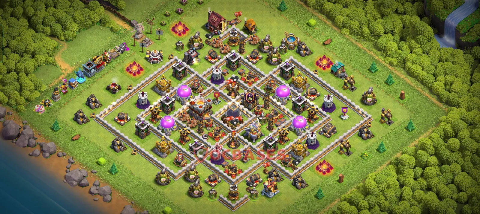 Trophy (Defense) Base TH11 with Link | Clash of Clans Bases | Layouts ID jdbet