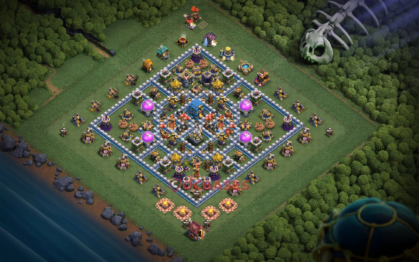 Trophy (Defense) Base TH12 with Link | Clash of Clans Bases | Layouts ID k0p3k