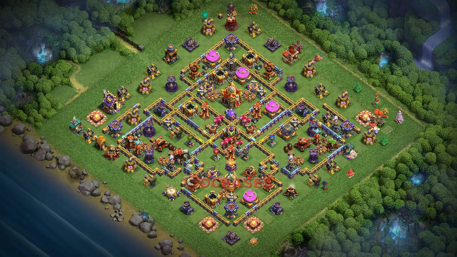 Trophy (Defense) Base TH16 with Link | Clash of Clans Bases | Layouts ID mrlo3