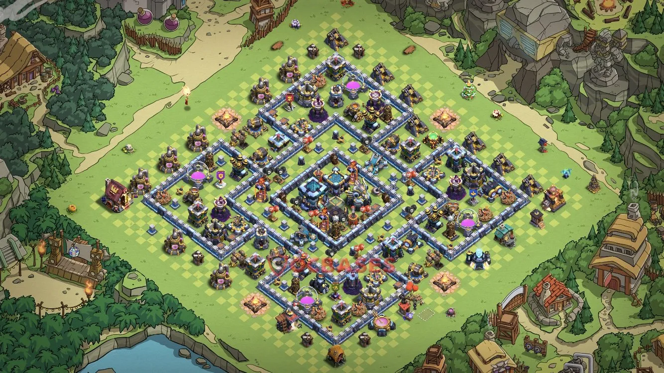 Trophy (Defense) Base TH13 with Link | Clash of Clans Bases | Layouts ID mzvyw