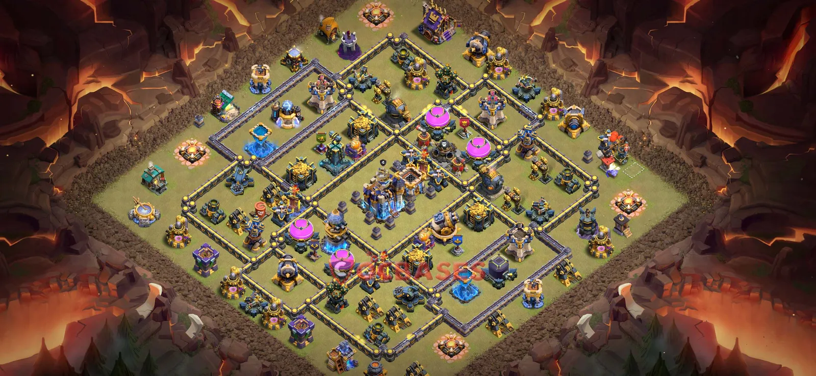 Trophy (Defense) Base TH18 with Link | Clash of Clans Bases | Layouts ID n2d6c