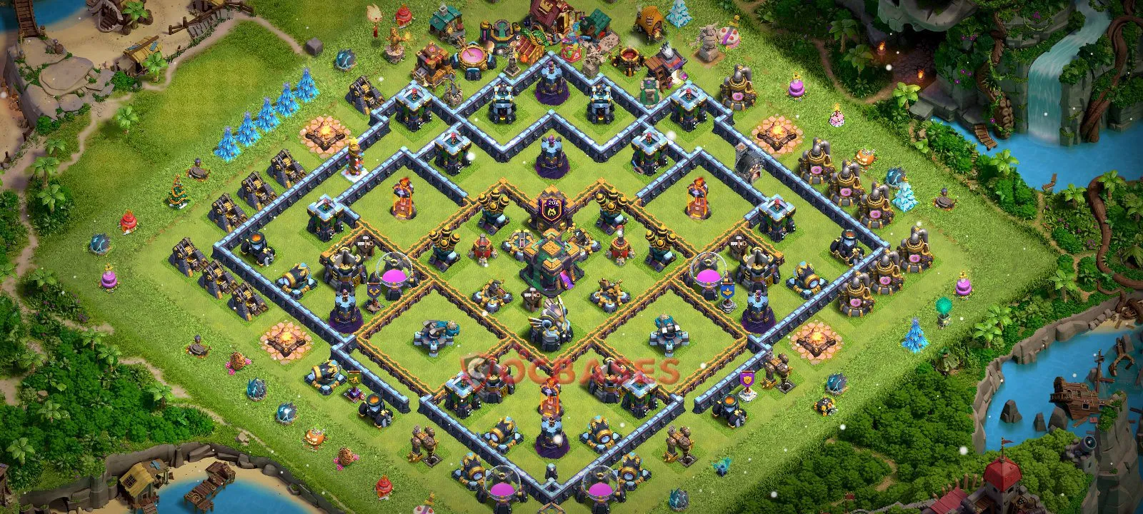 Trophy (Defense) Base TH14 with Link | Clash of Clans Bases | Layouts ID nfoyy