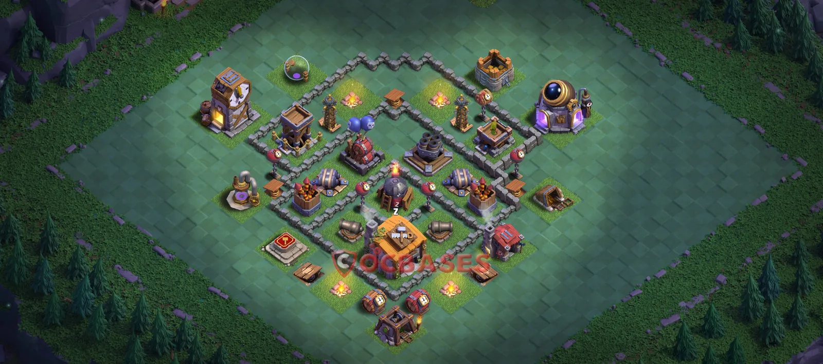 Trophy (Defense) Base BH6 with Link | Clash of Clans Bases | Layouts ID o0j73