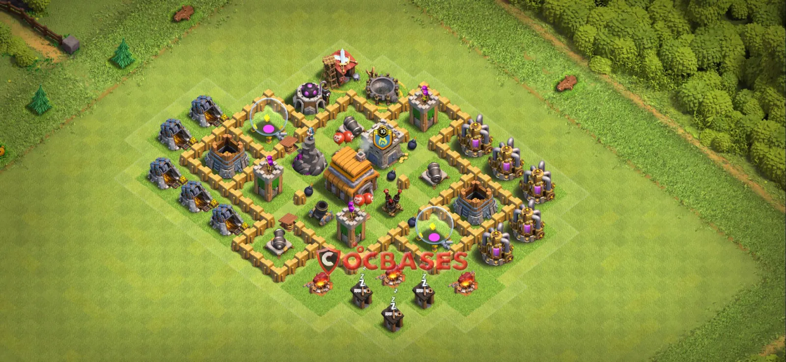 Trophy (Defense) Base TH5 with Link | Clash of Clans Bases | Layouts ID o37q4