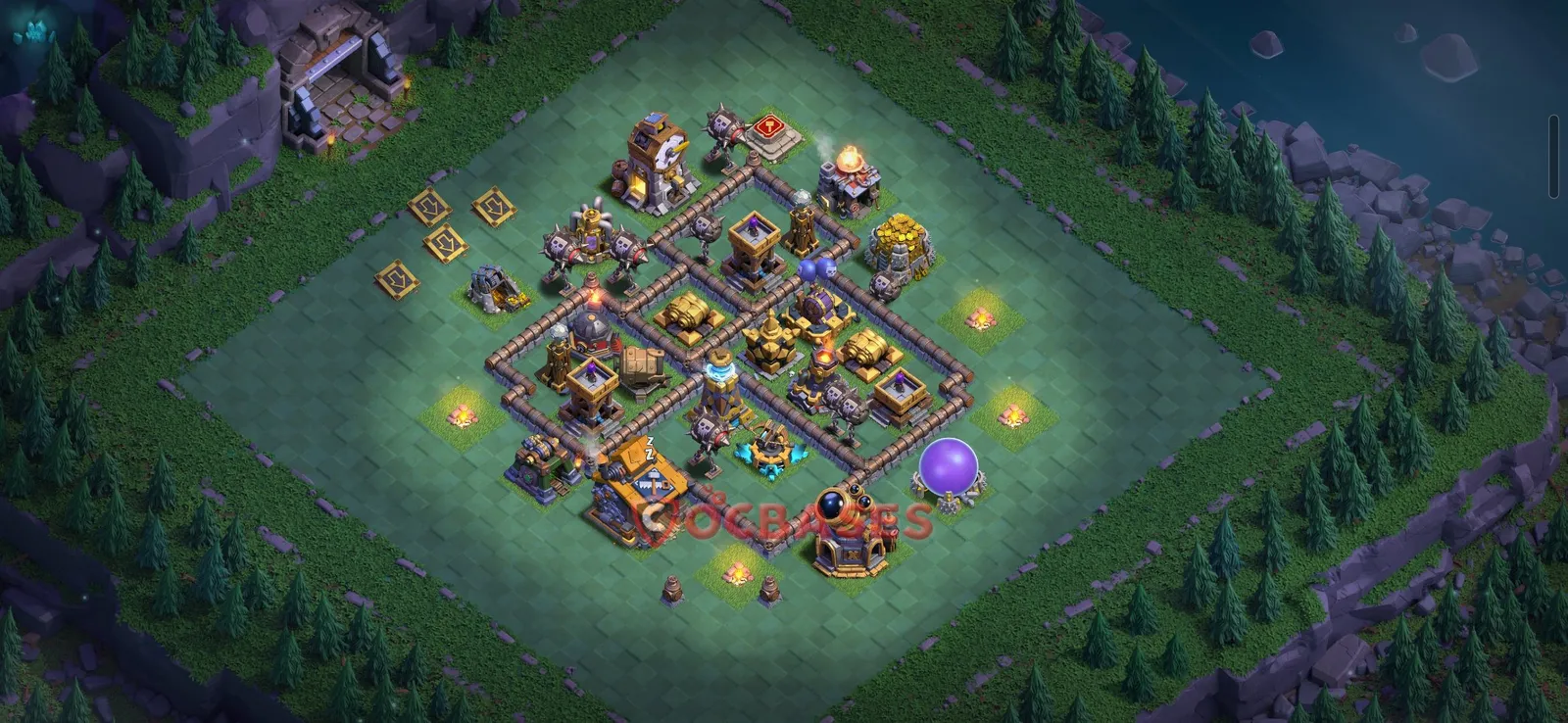Trophy (Defense) Base BH10 with Link | Clash of Clans Bases | Layouts ID oufx0