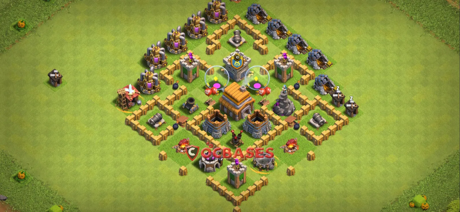 Trophy (Defense) Base TH5 with Link | Clash of Clans Bases | Layouts ID pi153