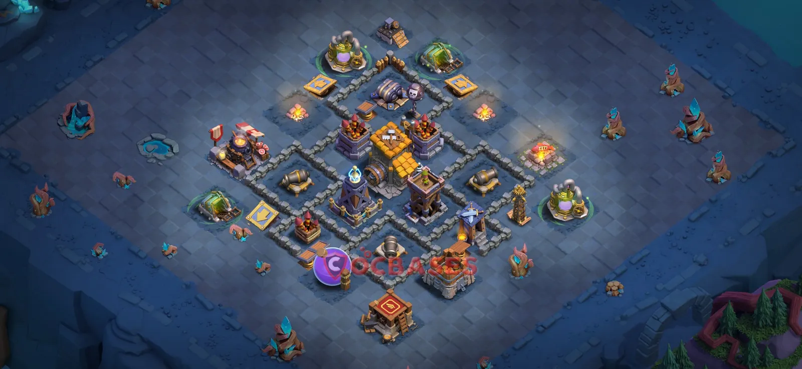 Trophy (Defense) Base BH9 with Link | Clash of Clans Bases | Layouts ID pihm0
