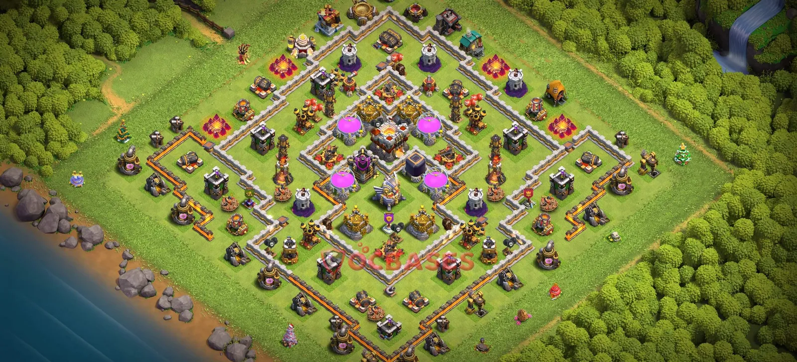 Trophy (Defense) Base TH11 with Link | Clash of Clans Bases | Layouts ID pqjqq