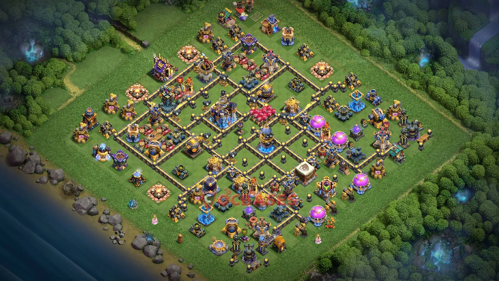 Trophy (Defense) Base TH18 with Link | Clash of Clans Bases | Layouts ID prf10