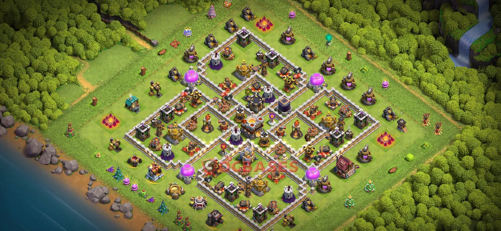 Trophy (Defense) Base TH11 with Link | Clash of Clans Bases | Layouts ID pu2h6