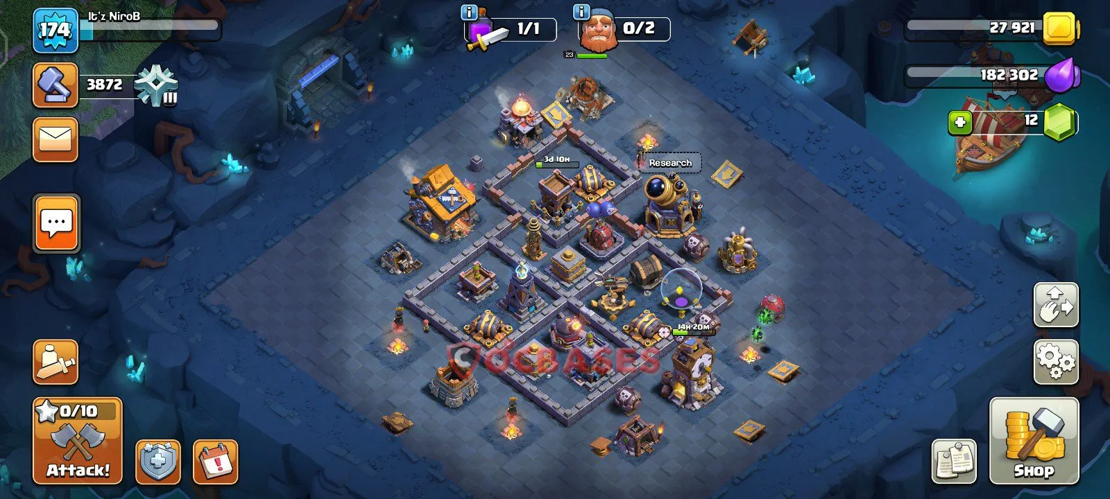 Trophy (Defense) Base BH10 with Link | Clash of Clans Bases | Layouts ID q561e