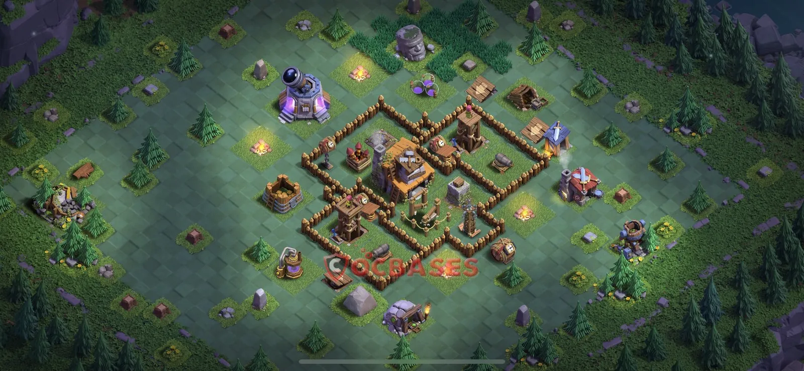 Trophy (Defense) Base BH4 with Link | Clash of Clans Bases | Layouts ID qctz3