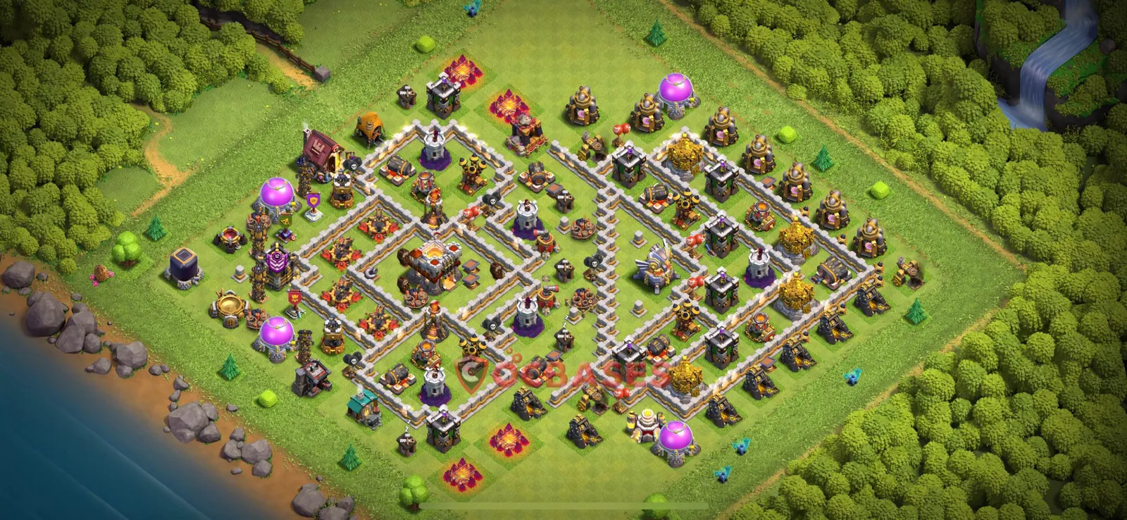 Trophy (Defense) Base TH11 with Link | Clash of Clans Bases | Layouts ID r58oa